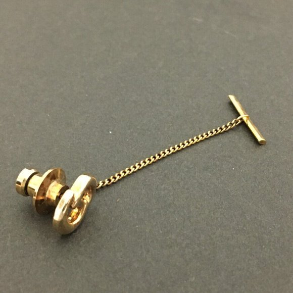 Christian Dior CD Logo Gold Tone Tie Tack Pin /5Q1403 - Picture 3 of 8